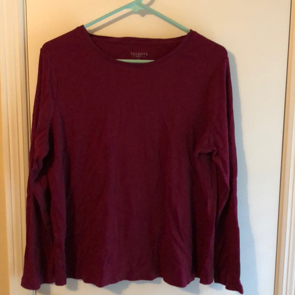 EUC Talbots cranberry colored top